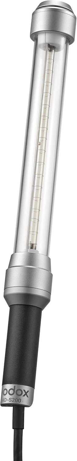 Godox AD-S200 Stick Flash Head para AD200AD200Pro, cabeza de flash portátil de mano con tubo de flash transparente de 360 para estudio o iluminación