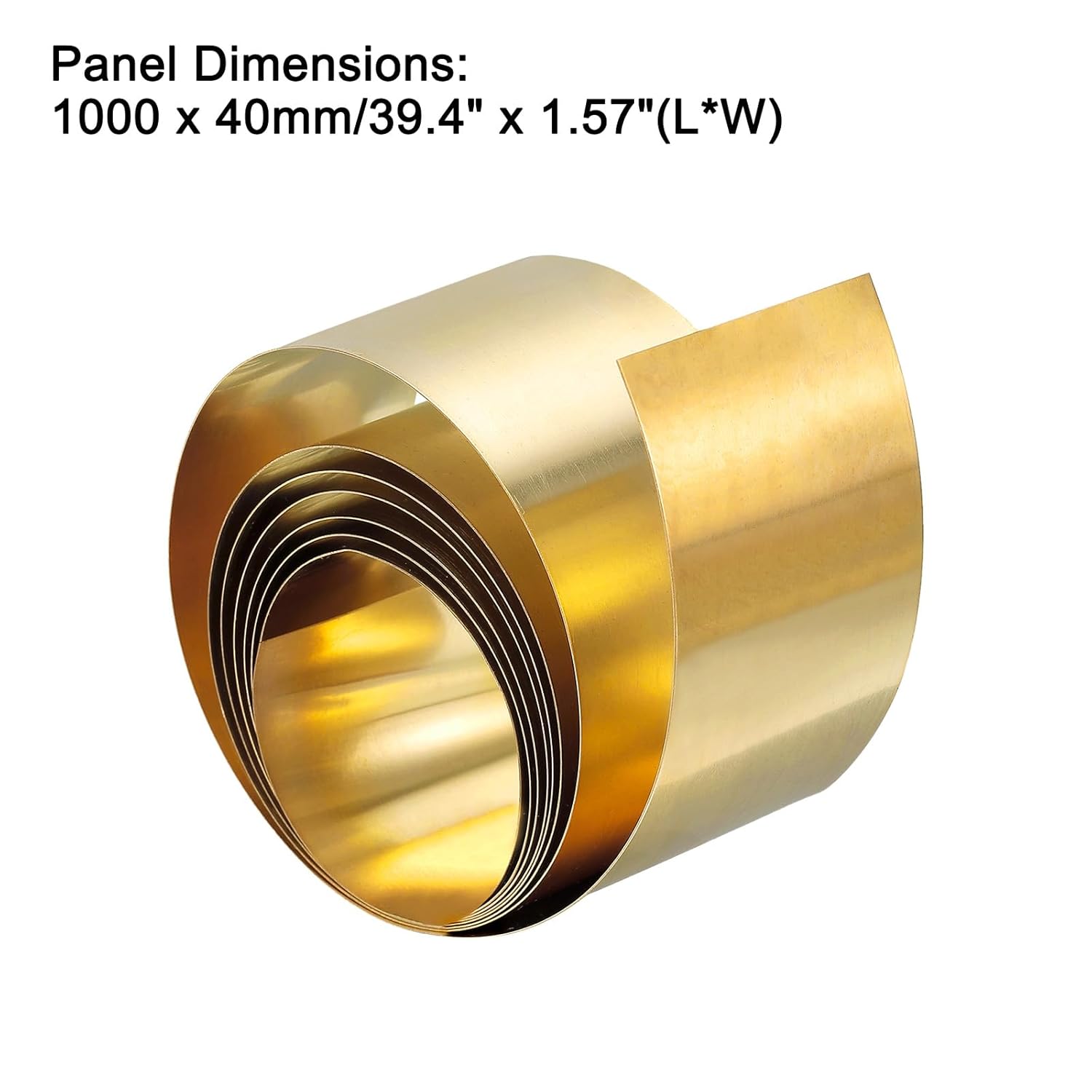 uxcell Rollo de hoja de latón, placa 3,280.8 ft m x 131.2 ft m x 0.3 ft m de la hoja del metal