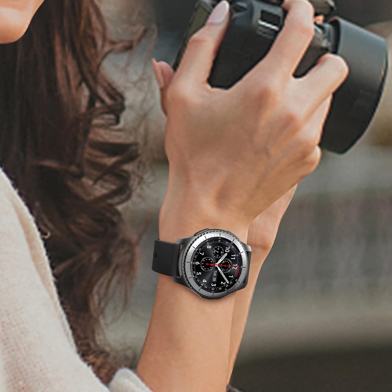 Meliya Correas para Samsung Gear S3 FrontierClassic Band para mujeres y hombres, correa deportiva de silicona suave ajustable de 0.78 pulgadas para