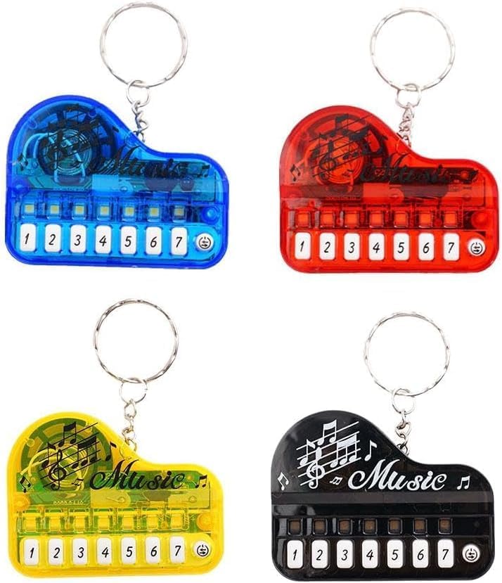 Llavero de micro piano negro, teclado portátil, mini llavero de teclado electrónico con luces, pianos y teclados, llavero de instrumentos musicales,