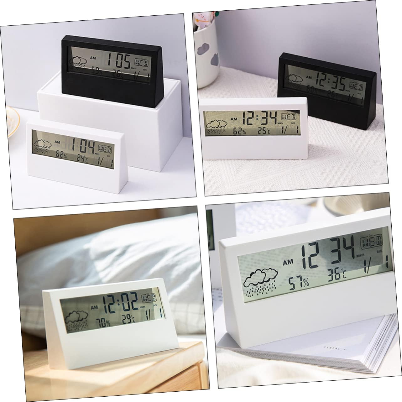 Reloj despertador electrónico perezoso temporizador eléctrico despertador eléctrico LED digital mesa decoración de mesa de comedor relojes digitales