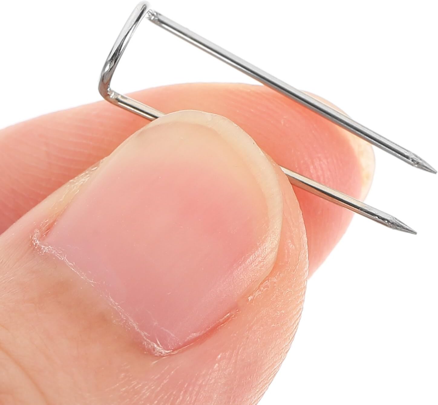 SEWACC 1 caja de coser U-pins horquillas joyería alfileres rectos agujas agujas doble bloqueo ganchos de costura de acero inoxidable para acolchar