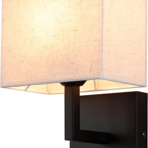 Aplique de pared enchufable, lámpara de pared de cabecera con enchufe e interruptor regulable, con puerto de carga USB y enchufe, adecuado para Aplique de pared enchufable, lámpara de pared de cabecera con enchufe e interruptor regulable, con puerto de carga USB y enchufe, adecuado para