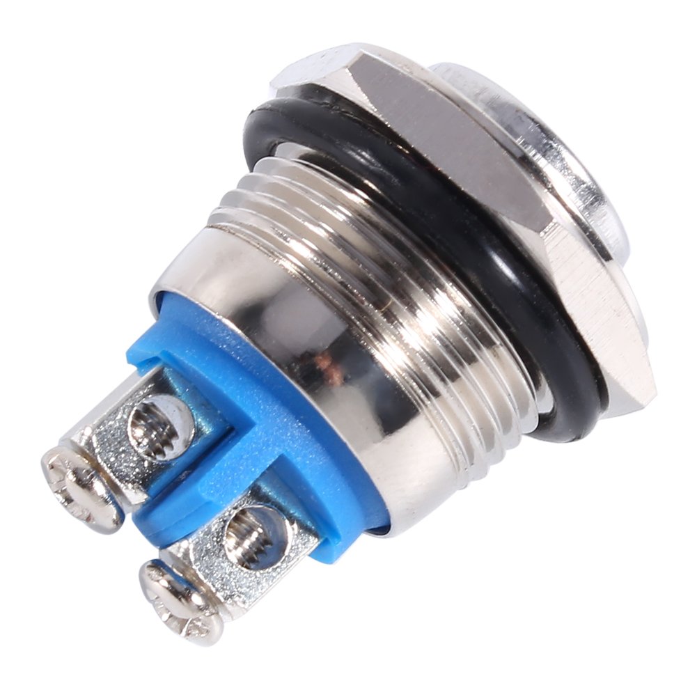 Interruptor de botón momentáneo 12v, interruptor de botón momentáneo de 0.630 in, interruptor de botón de bocina de aire para control de circuito