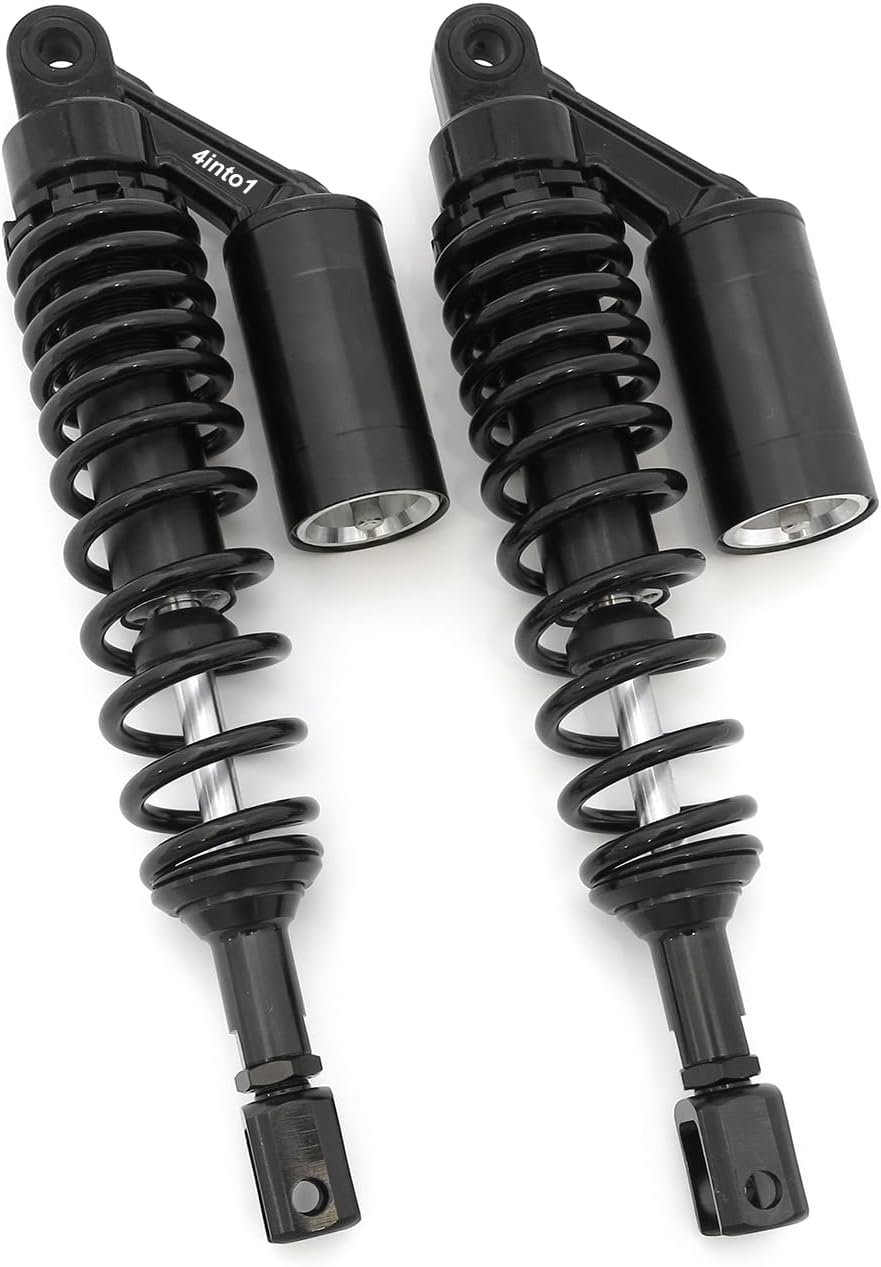 Amortiguadores de depósito remoto negro – ojo a horquilla – 13.780-14.173 in – Compatible con Honda CB6507509001100 CBX GL1000