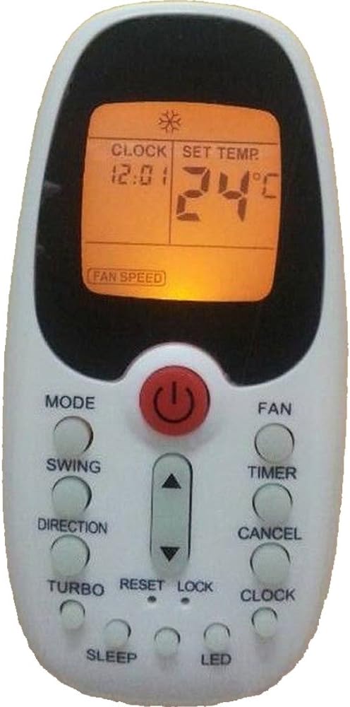 Generic Mando a distancia de aire acondicionado de repuesto para Midea Komeco Zamil Cooline R06bge R06bgce