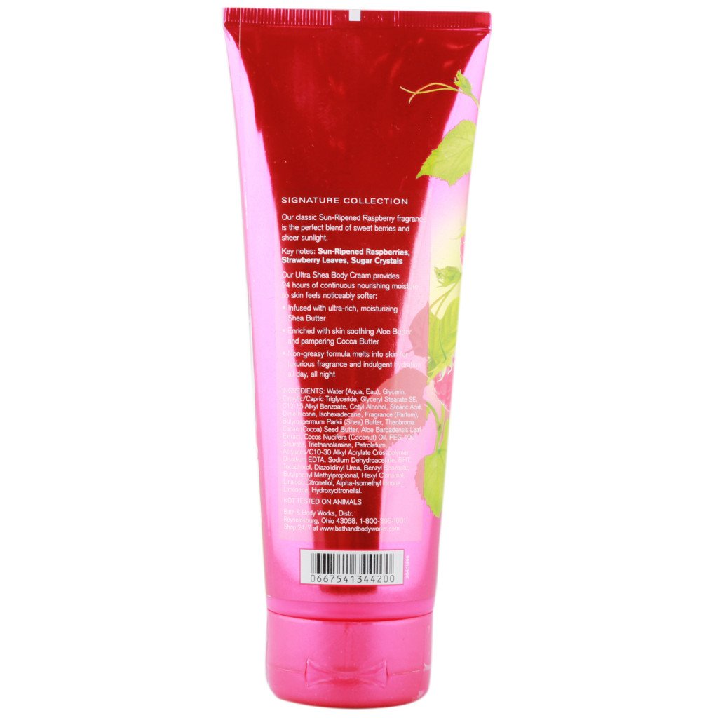 Bath & Body Works Crema corporal Ultra Shea, frambuesa madurada al sol, 8 onzas