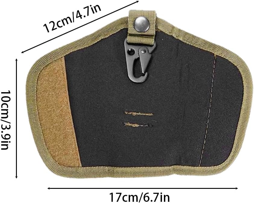 Soporte silencioso para llaves, bolsa de llaves silenciosa, bolsa portátil para llaves al aire libre con gancho y bucle para cinturón de trabajo
