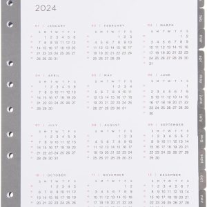 russell+hazel Mini pestañas de mes de julio de 2023 a diciembre de 2024, insertos de carpeta, 6.375 x 8.375 pulgadas, 18 hojas russell+hazel Mini pestañas de mes de julio de 2023 a diciembre de 2024, insertos de carpeta, 6.375 x 8.375 pulgadas, 18 hojas