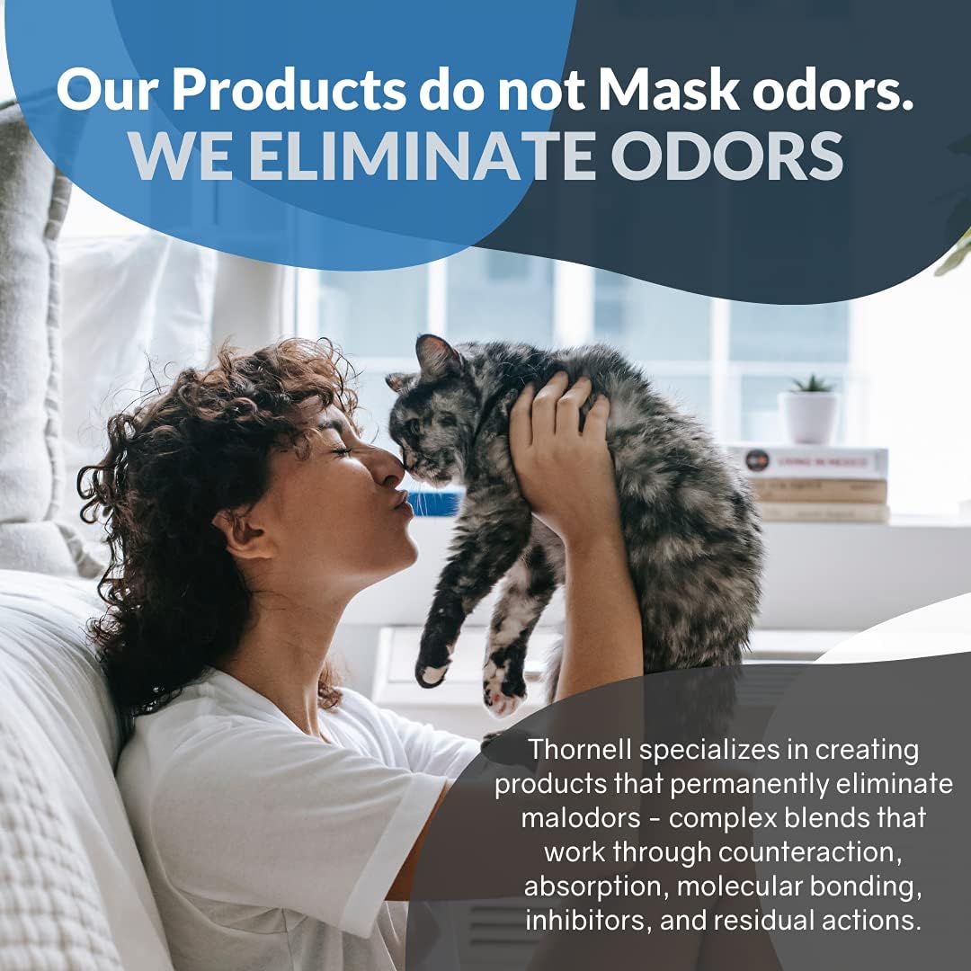 Thornell – Spray eliminador de olores de mascotas para gatos, aroma original, 16 onzas, listo para usar, eliminador de olores de orina de gato,