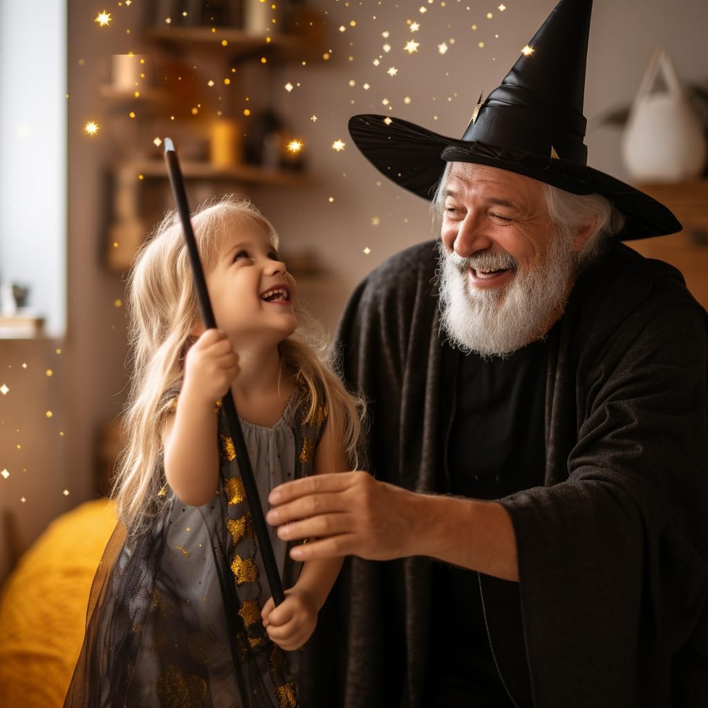 Neliky Bastón de bolsillo mágico de plástico de 35.4 pulgadas (35.4 in), plegable, con video turorial, trucos de magia para espectáculo de magia