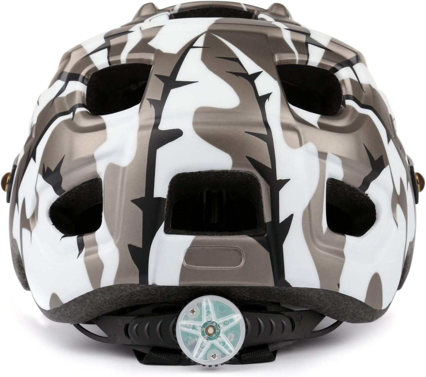BATFOX Casco de bicicleta, casco de bicicleta de montaña para hombres, mujeres, adultos y jóvenes con luz trasera de seguridad 22.0-24.0 in