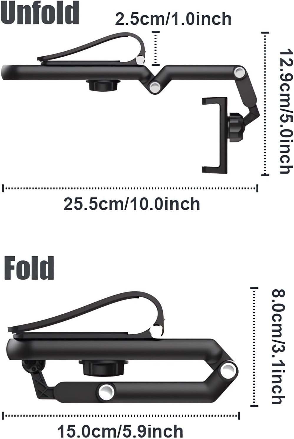 Soporte para teléfono de coche  360 grados giratorio y ajustable, compatible con todos los teléfonos inteligentes, elegante y práctico