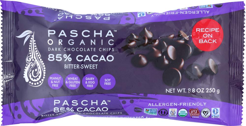 Pascha Chips de chocolate para hornear, 85% Caca, 8.8 onzas