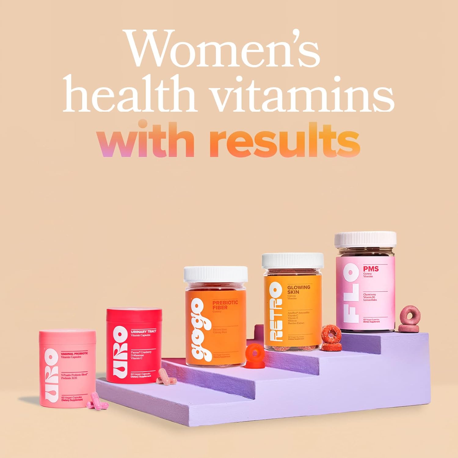 FLO Gomitas PMS para mujer, alivio proactivo del síndrome premenstrual  dirige el acné hormonal, la hinchazón, los calambres y los cambios de humor