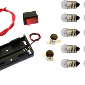 Juego de experimentos de circuito eléctrico, juego educativo de escuela en casa, experimento de física, circuitos de serie casera, materiales de Juego de experimentos de circuito eléctrico, juego educativo de escuela en casa, experimento de física, circuitos de serie casera, materiales de