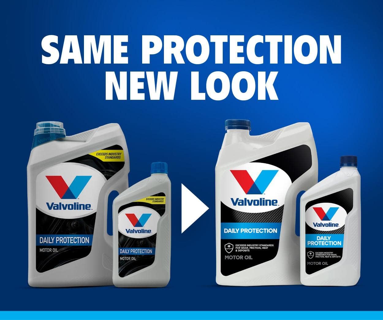 Valvoline – Aceite de motor Daily Protection convencional, 20W-50, protección diaria, 1cuarto de galón (paquete de 6unidades), el embalaje puede