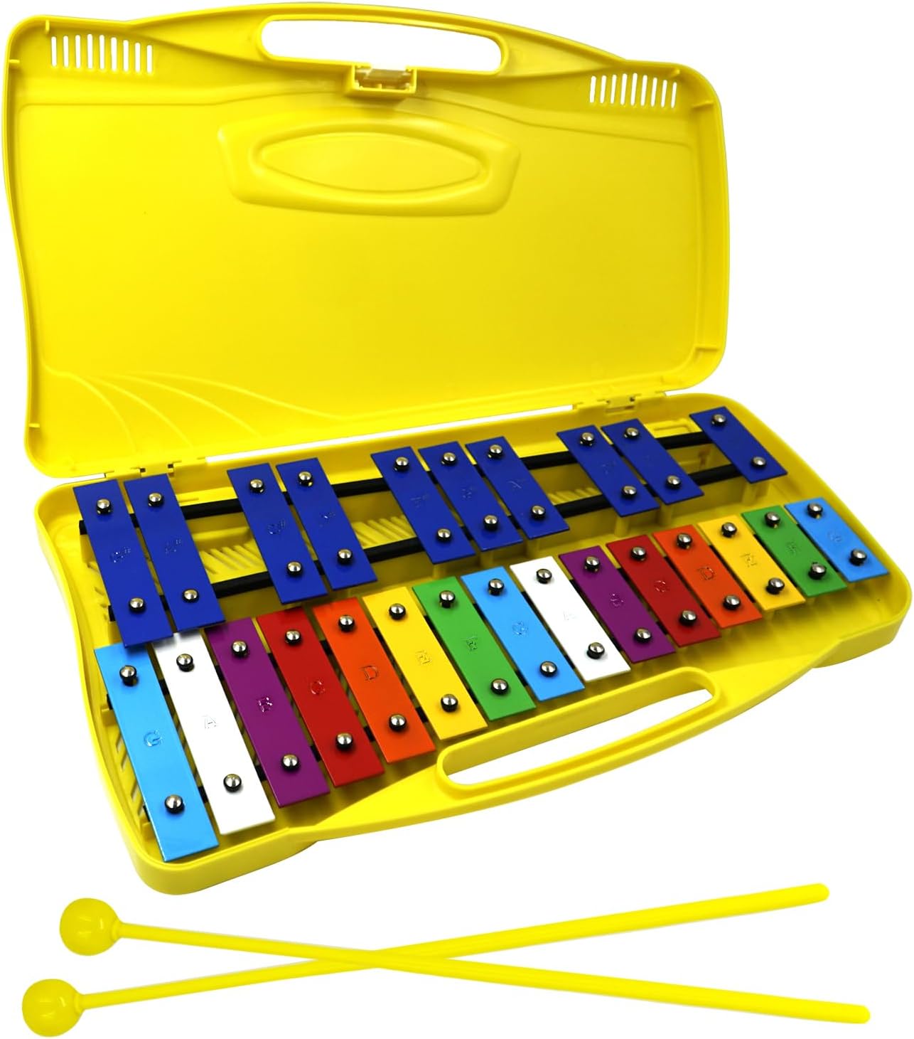 Soulmate Xilófono, xilófono Glockenspiel de 25 notas para niños, juguete musical, llaves de metal, xilófono profesional para principiantes,