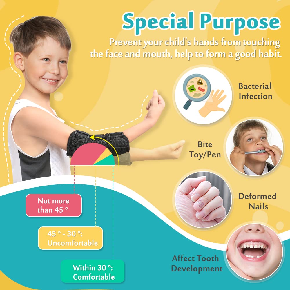 Férula pediátrica para coderas para niños, inmovilizador de brazo para niños, síndrome del túnel cubital, atrapamiento del nervio cubital para niños