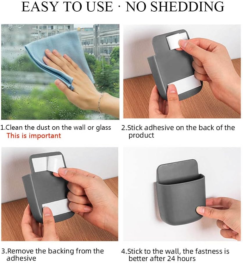 Soporte remoto para bolígrafo de montaje en pared, organizador de pared, organizador de pared autoadhesivo blanco, caja de almacenamiento para