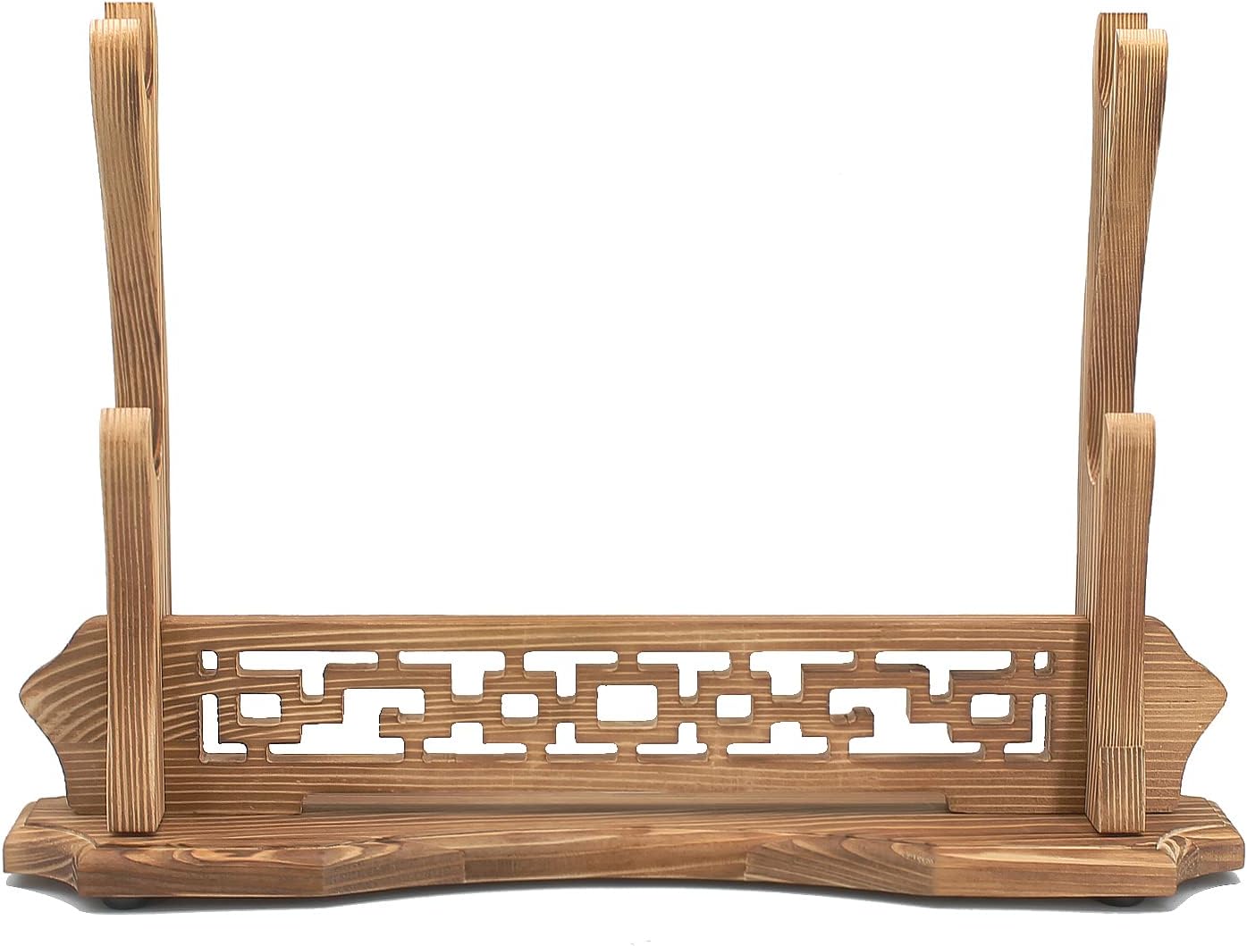 Soporte para espada de 1234 niveles, de madera maciza, para escritorio, espada katana, gladiador samurái, base de montaje para exhibición (2 niveles)