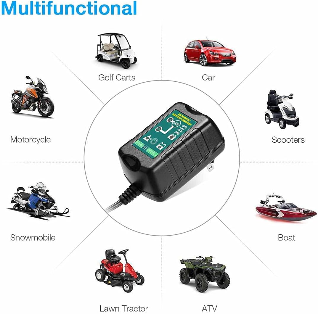 Cargador de batería automático Mantenedor Motocicleta Trickle Float para Tender 6V 12V