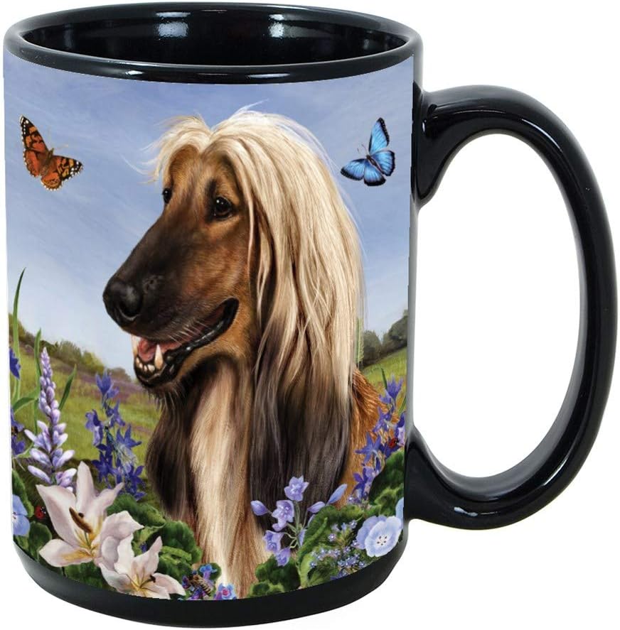 Afghan Hound – Taza de café de 15 onzas con efectivo K-Nine (000)