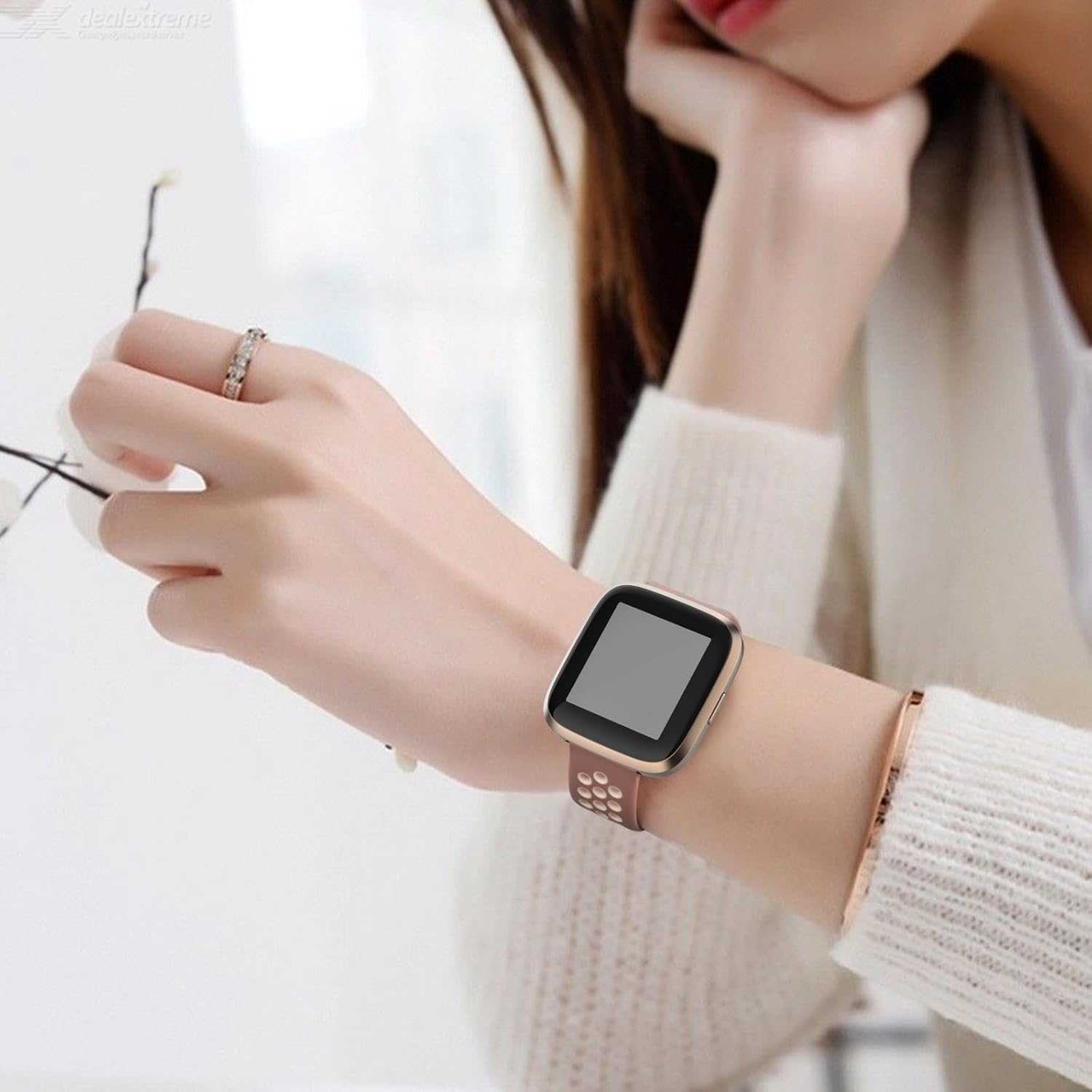 Vancle Correas de silicona compatibles con correas de reloj Fitbit Versa 2 para mujeres y hombres, correas de repuesto deportivas suaves y