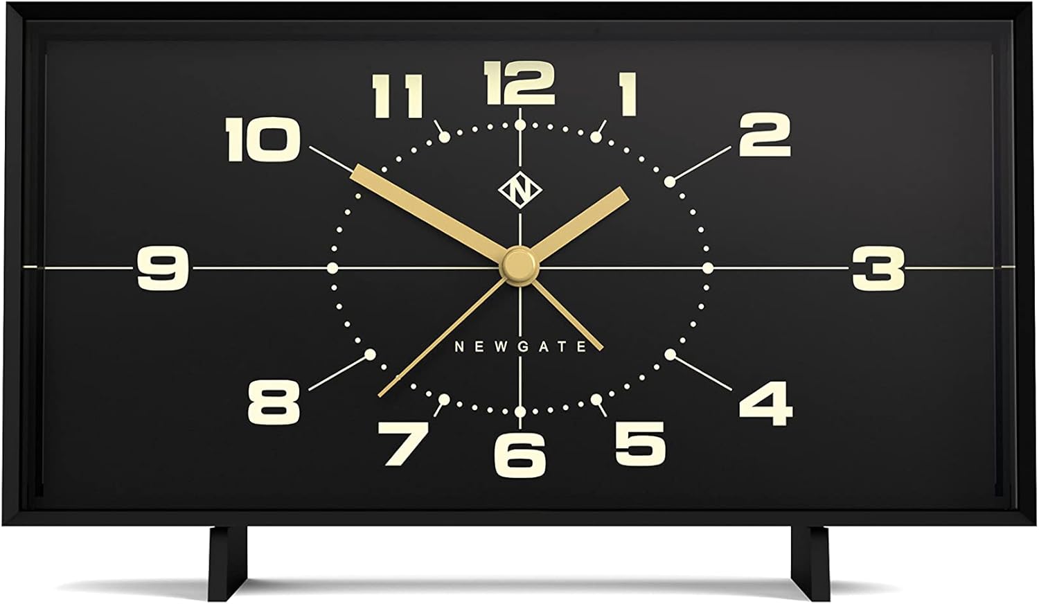 NEWGATE Wideboy – Reloj despertador de inspiración retro – Reloj despertador analógico – Reloj despertador de noche – Reloj despertador con batería