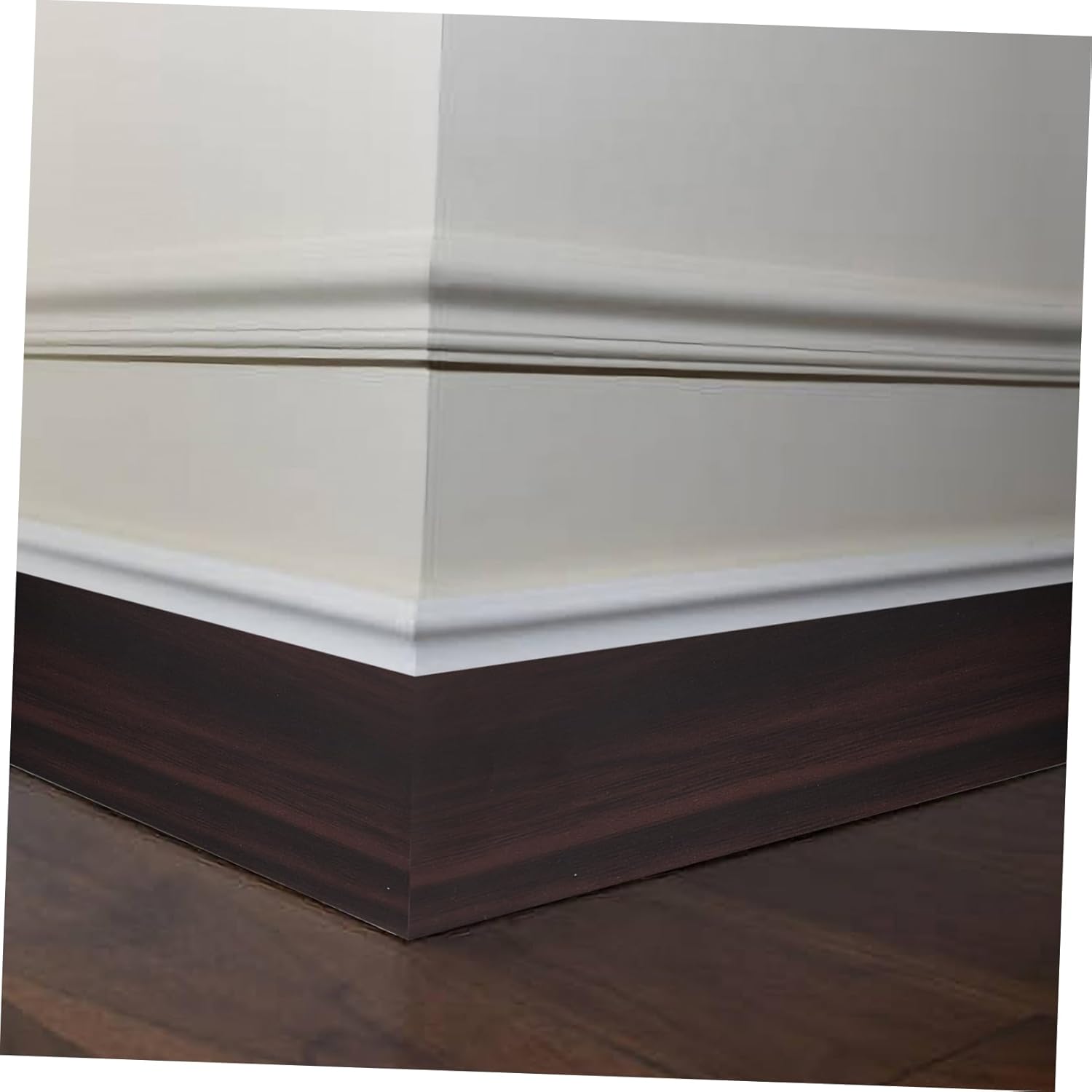 ULTECHNOVO Zócalo autoadhesivo de PVC modelado de PVC Decoración de pared Rodapié de PVC