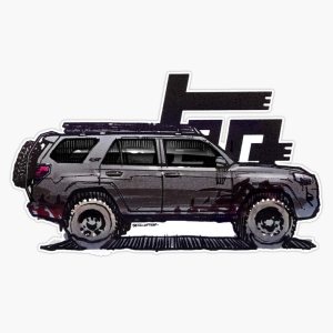 5Th Gen 4Runner Trd – Calcomanía de vinilo negro impermeable para coche, laptop, ventana, parachoques de 5 pulgadas 5Th Gen 4Runner Trd – Calcomanía de vinilo negro impermeable para coche, laptop, ventana, parachoques de 5 pulgadas