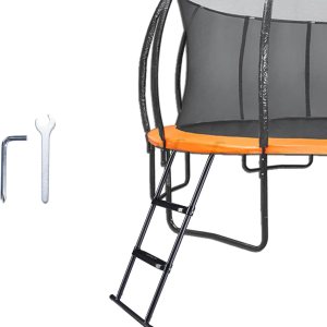 Escalera para cama elástica de 39 pulgadas, 2 escalones de ancho, antideslizante, para niños al aire libre, rebote de 12 a 14 pies Escalera para cama elástica de 39 pulgadas, 2 escalones de ancho, antideslizante, para niños al aire libre, rebote de 12 a 14 pies