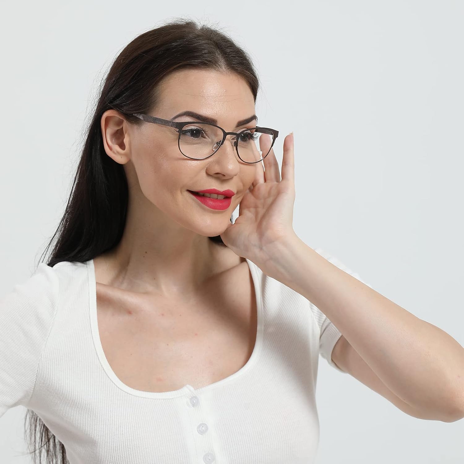 MMOWW Anteojos de lectura bifocales para mujer, con bloqueo de luz azul, color morado (gris, 1.00)