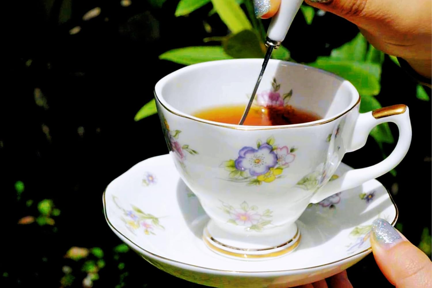 Taza de café de porcelana británica con platillo y cuchara para tazas americanas con platillo, juego de tazas y platillos de porcelana, juego de 3