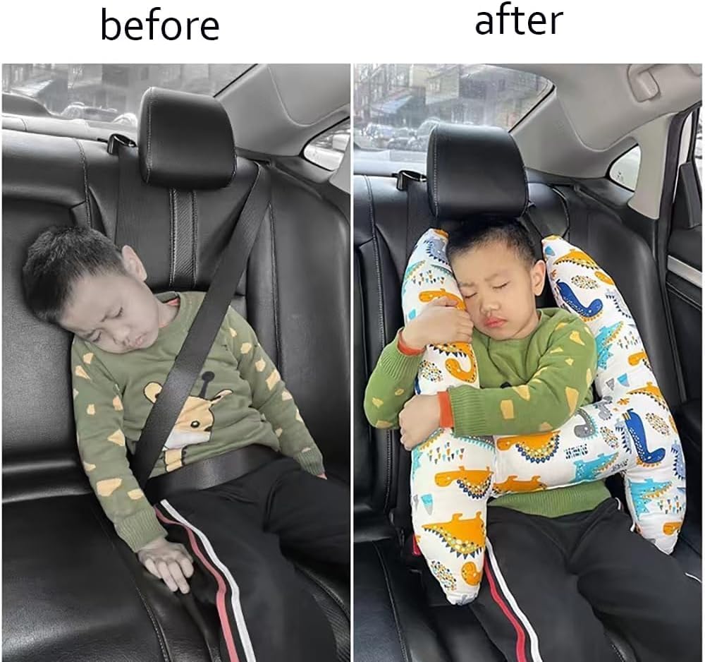 YofAb Forma de H – Soporte para la cabeza del coche para niños, almohada de auto para adultos y niños para almohada de apoyo, almohada para dormir
