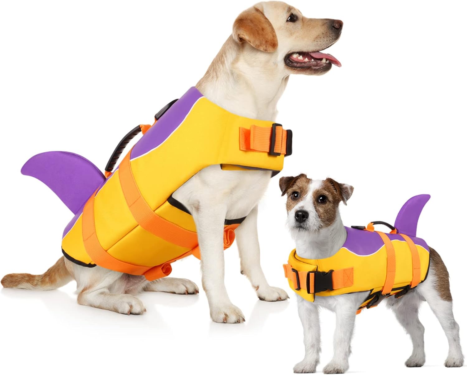 ASENKU Chaleco salvavidas para perros y mascotas, chaleco salvavidas de seguridad para nadar en barco, chalecos salvavidas para perros y tiburones,