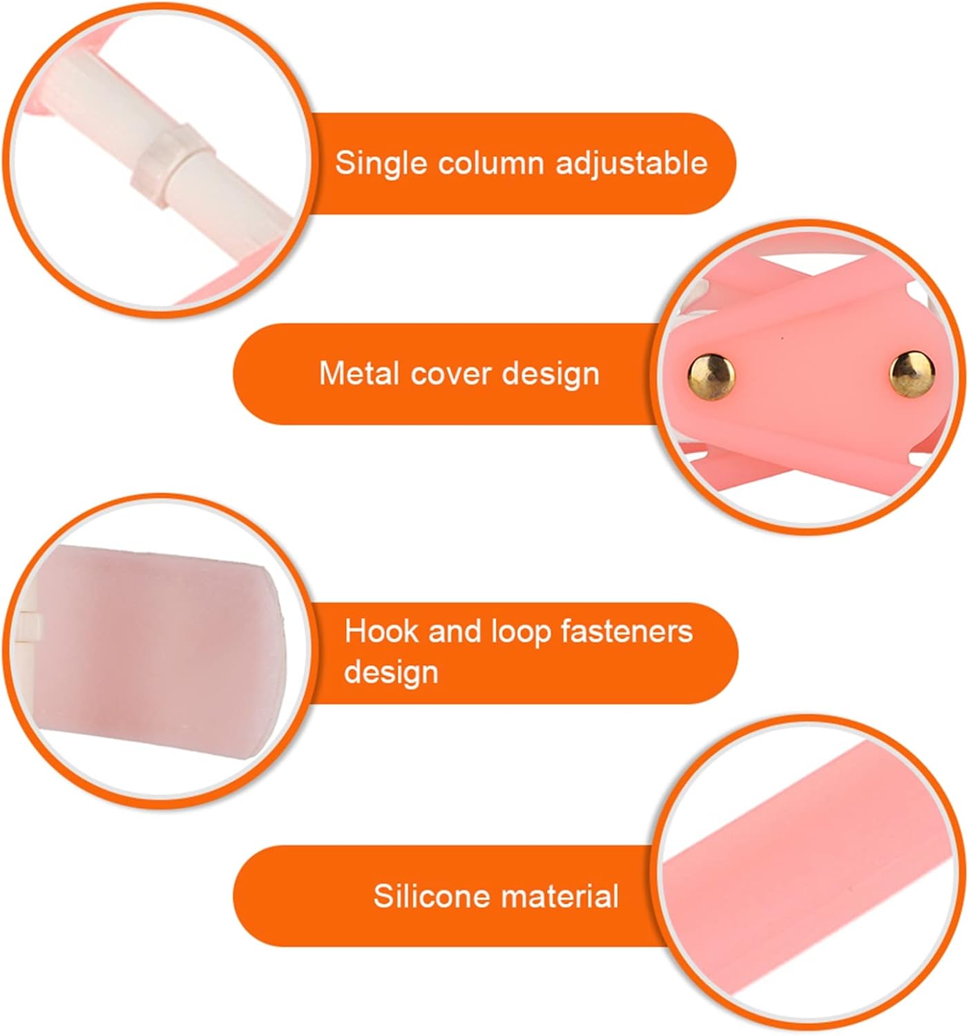Soporte de cuello de silicona ajustable para evitar la tracción de la columna cervical del arco, corrector relajante, arco cervical (rosa)