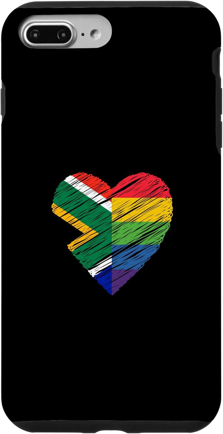 iPhone 7 Plus8 Plus LGBTQ Sudáfrica Corazón del Orgullo Gay para Gay Lesbianas Amor LGBT Caso