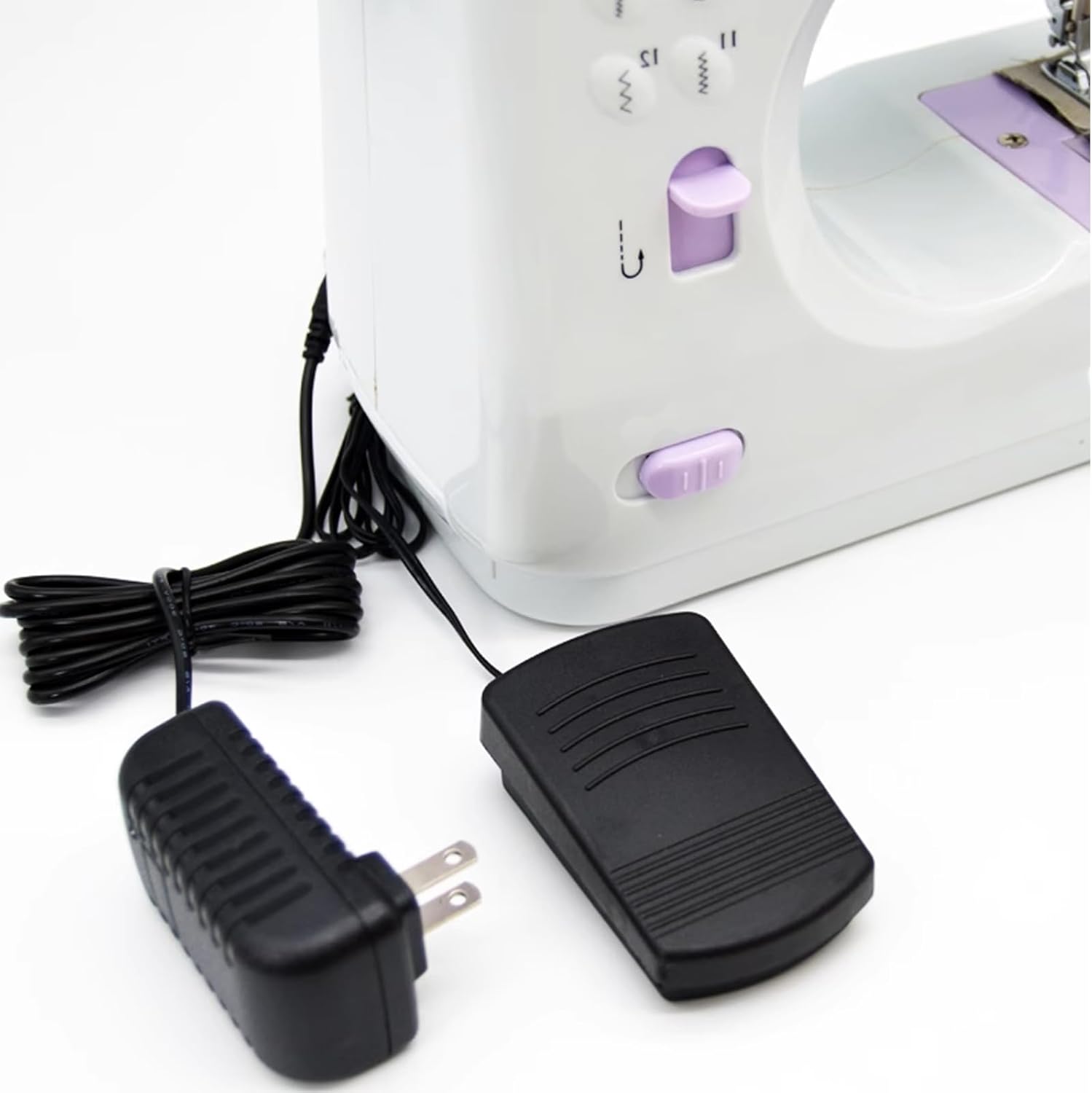 Pedal de pie para máquina de coser, pedal de control de pie y cable de alimentación para máquina de coser, máquina de coser momentánea para el