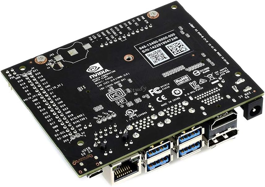 Jetson Nano Developer Kit (B01) Pequeña computadora potente para placa de desarrollo de IA + pantalla LCD IPS táctil HDMI de 7 pulgadas, micro