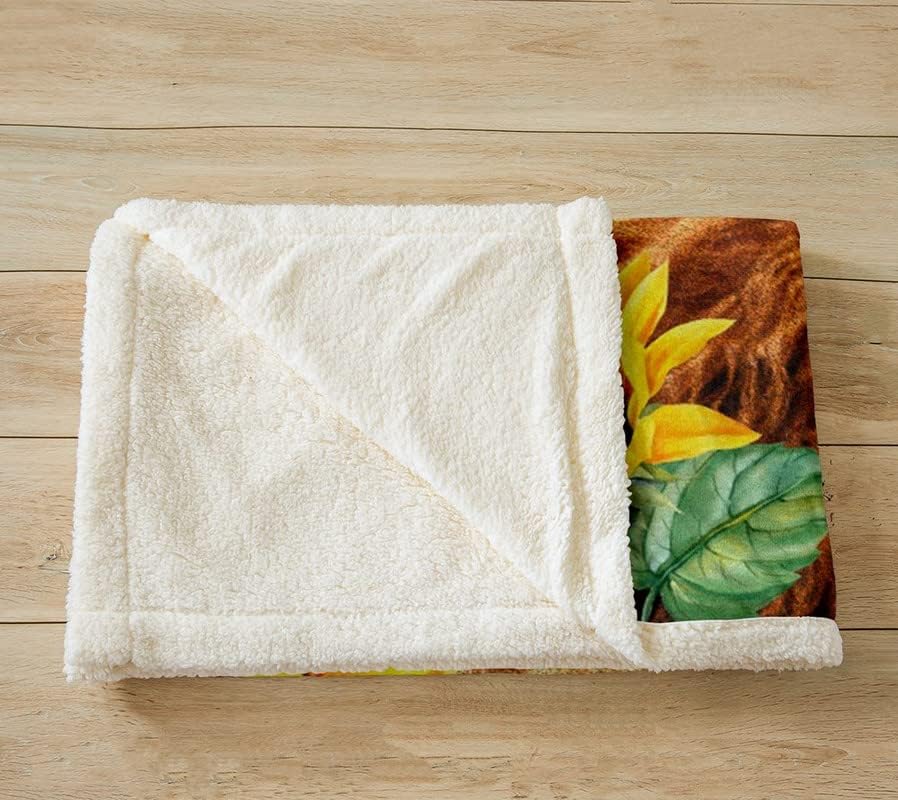 Manta de vellón de vaca Highland para cama, sofá, sillón, manta de felpa de ganado de las tierras altas, girasol, manta decorativa de animales