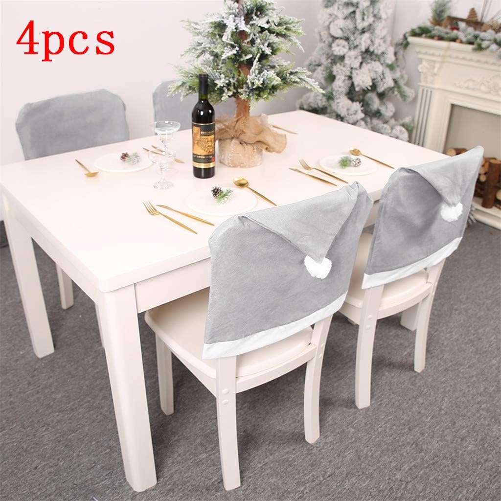 Decoración de Halloween, taburete de Navidad, sombrero grande, decoración gris, silla no tejida, decoración del hogar, funda para sofá cama (gris,