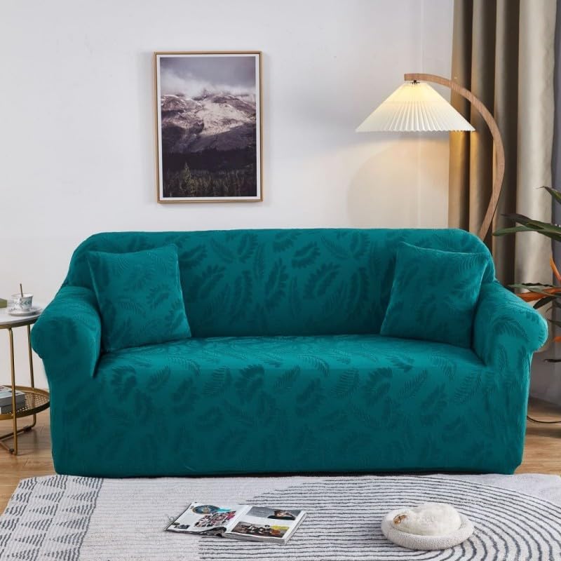 Fundas para sofá con estampado de hojas, fundas elásticas para sofá, impermeables y lavables, 1 pieza para sala de estar, protector antideslizante