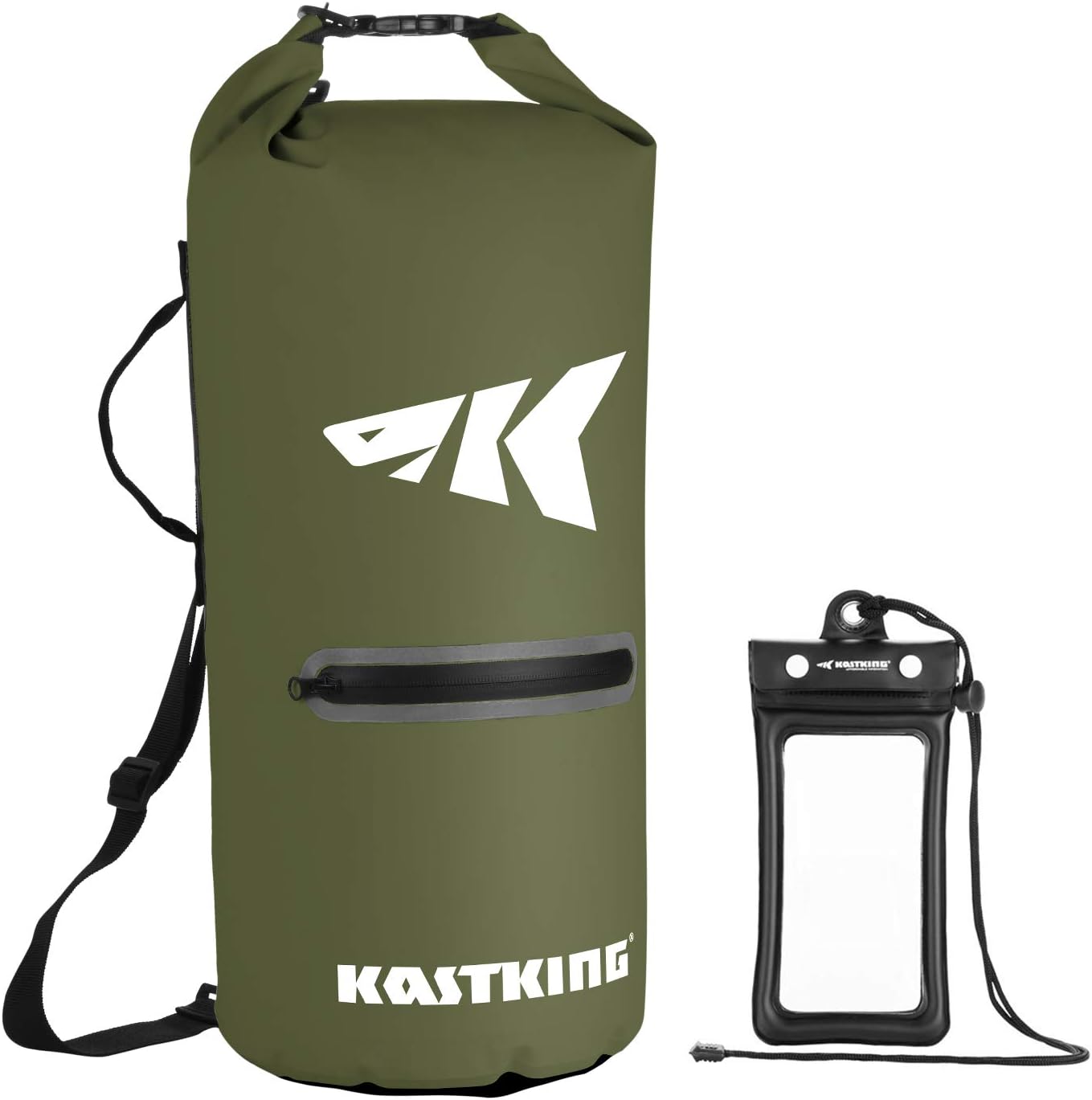KastKing Cyclone Seal – Bolsa seca 100% impermeable con funda para teléfono, bolsillo frontal con cremallera, perfecta para playa, pesca, kayak,