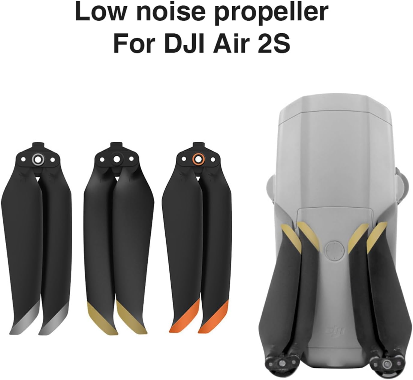 (10Pcs) Drone Propellers for Air 2S Low Noise Spare Blades Replacement Quick-Release Props for D-JI Mavic Air 2 Accessory (Color  10pcs(Silver))