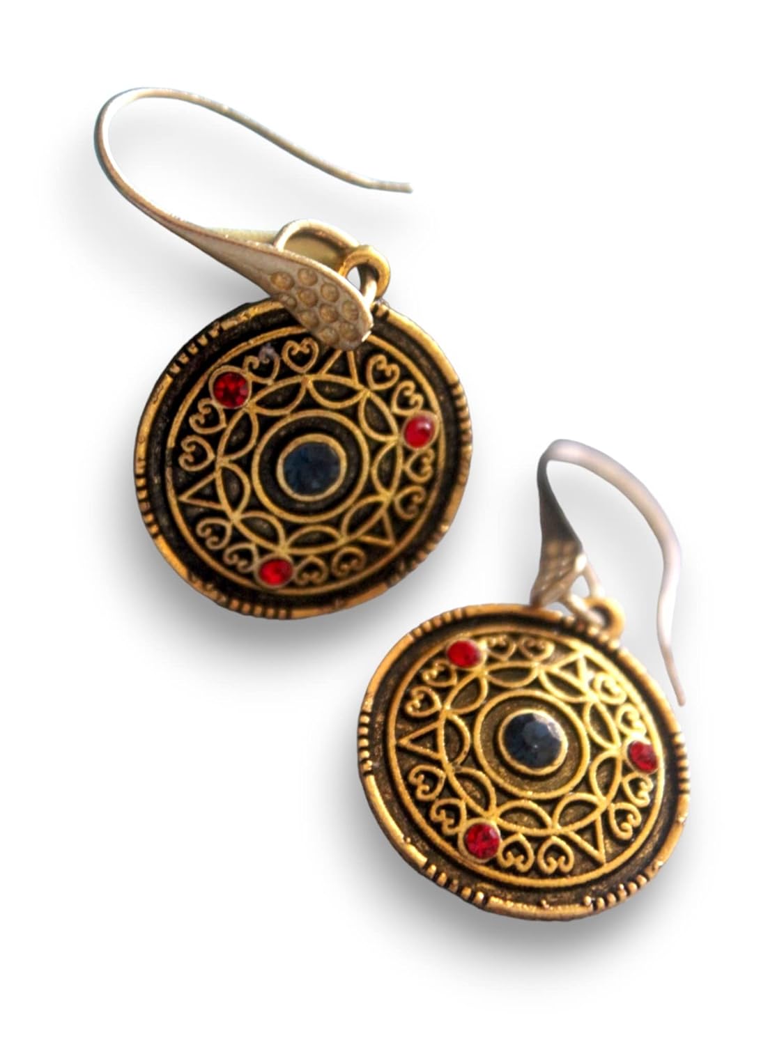 Tibetan ethnic earrings for women Turkish tribal drop earrings Persian vintage brass jewelry