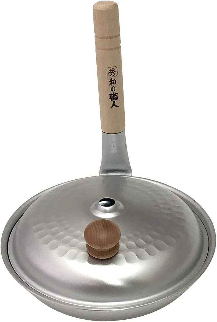 Taniguchi Metal Parent-Child Pot, Lid, 6.3 inches (16 cm), Made in Japan, Handle, Natural Wood, Japanese Craftsman Series