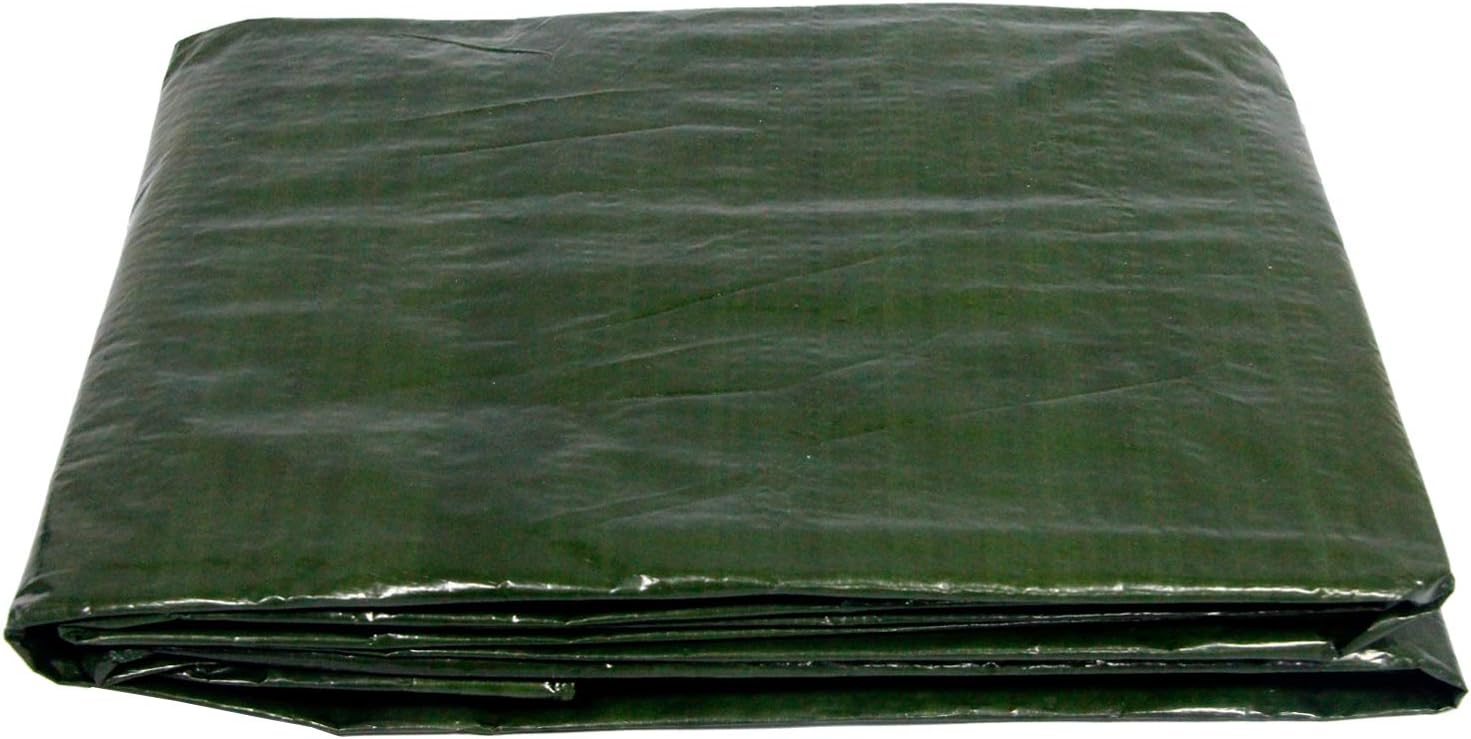 Lona de 12 x 16 pies de grosor para tienda de campaña de 5 mil de lluvia, color verde