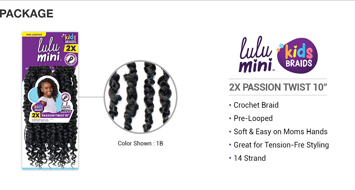 Sensationnel extensiones de cabello – sb 2x passion twist 10 lulu miniloop