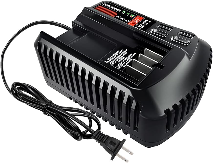 Cargador rápido de batería V20 CMCB104, WaxPar CMCB104, cargador de batería compatible con Craftsman V20 batería de litio CMCB204 CMCB202 CMCB201